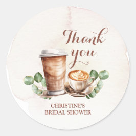 Die Liebe des Kaffees ist Bierbrauen Dankeschön Au Runder Aufkleber