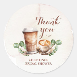 Die Liebe des Kaffees ist Bierbrauen Dankeschön Au Runder Aufkleber