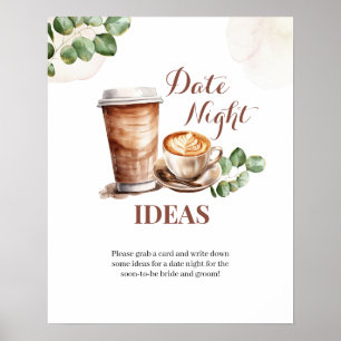 Die Liebe des Kaffees ist das Zeichen für die Nach Poster