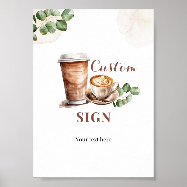 Die Liebe des Kaffees ist das Zeichen für kundensp Poster (Vorne)