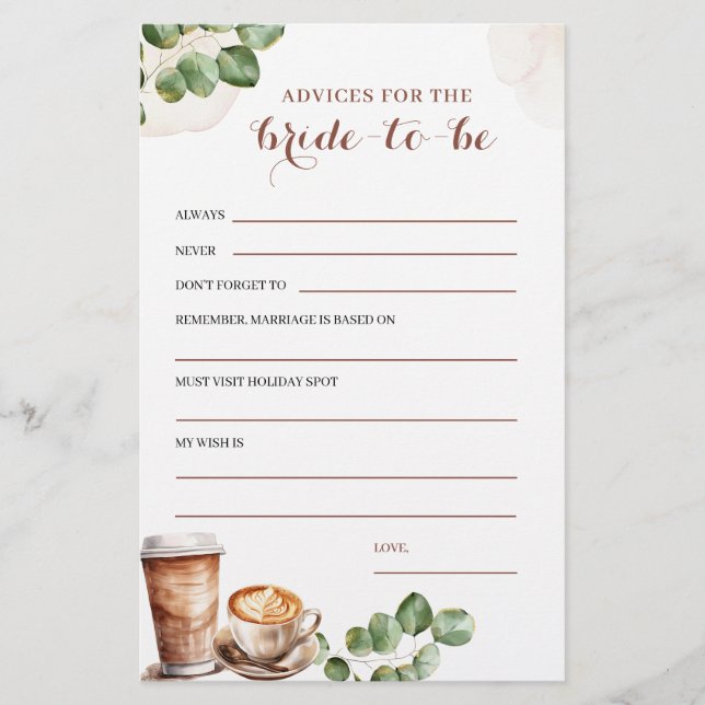 Die Liebe des Kaffees ist der Bierbeirat, der zum  (Vorderseite)