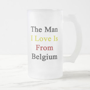 Die Liebe des Mann-I kommt aus Belgien Mattglas Bierglas