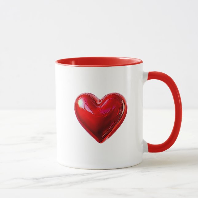 Die Liebe, die durch ein rotes Herz definiert wird Tasse (Rechts)
