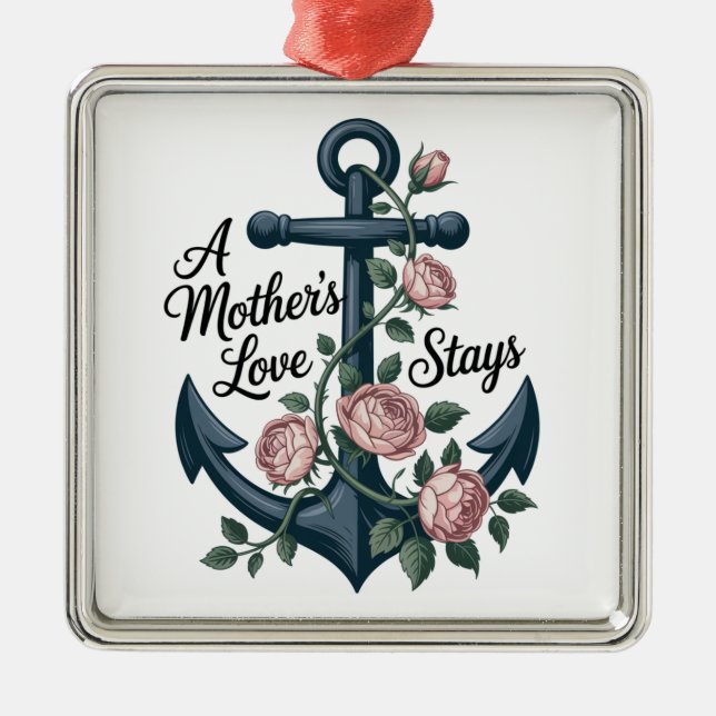 Die Liebe einer Mutter bleibt Ornament Aus Metall (Vorne)