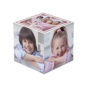 Die Liebe einer Mutter... Herzrahmen (fünf Fotos) Würfel