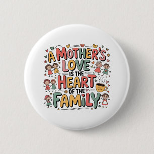 Die Liebe einer Mutter ist das Herz der Familie Button