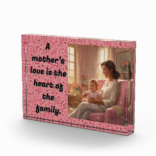 Die Liebe einer Mutter ist das Herzstück der Famil Fotoblock