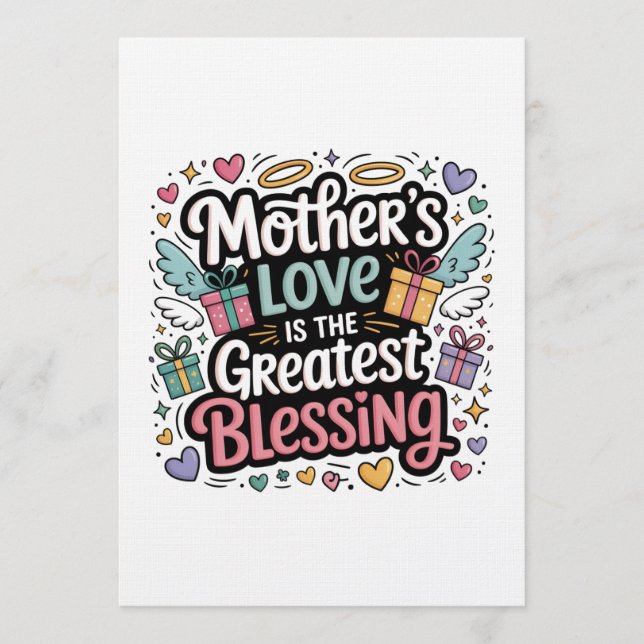 Die Liebe einer Mutter ist der größte Segen Einladung (Vorderseite)