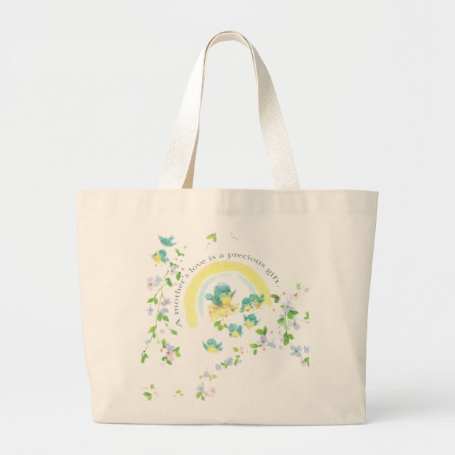 Die Liebe einer Mutter ist ein Wertvolles Geschenk Jumbo Stoffbeutel (Vorne)