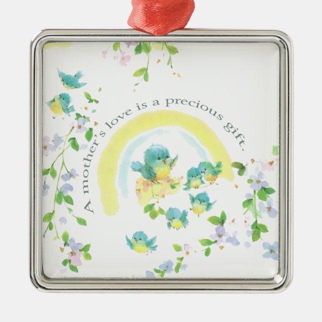 Die Liebe einer Mutter ist ein Wertvolles Geschenk Ornament Aus Metall (Vorne)