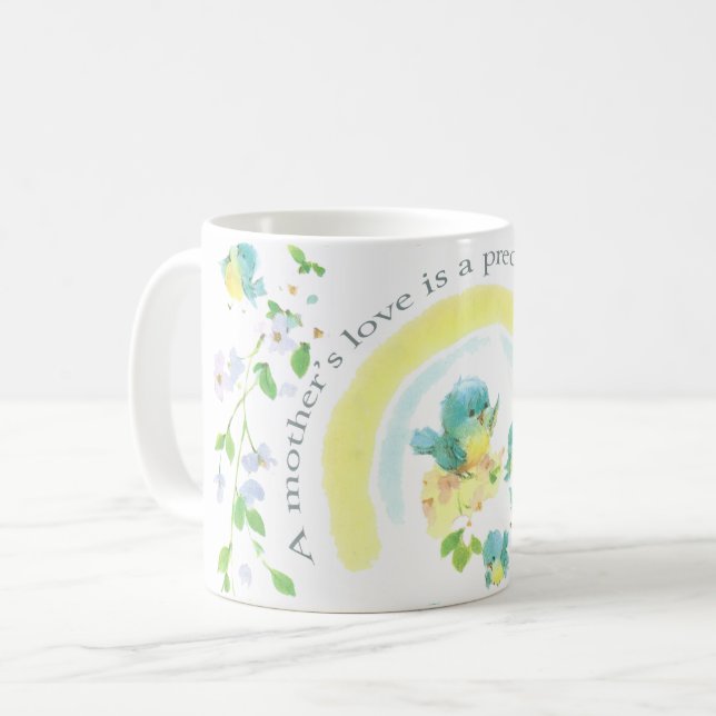 Die Liebe einer Mutter ist ein Wertvolles Geschenk Tasse (Vorderseite Links)