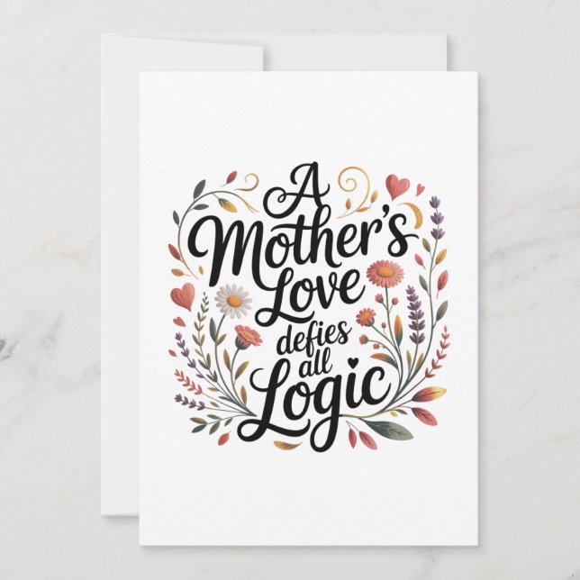 Die Liebe einer Mutter trotzt aller Logik Einladung (Vorderseite)