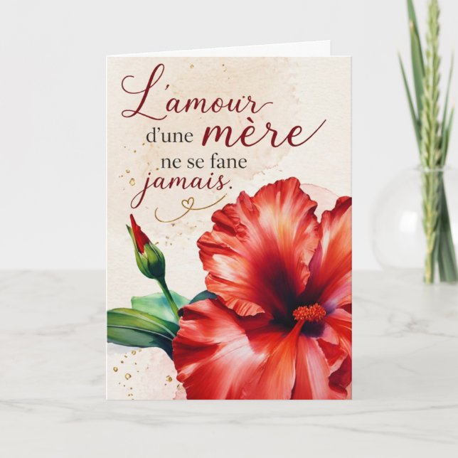 Die Liebe einer Mutter verwelkt nie  Karte (Vorderseite)