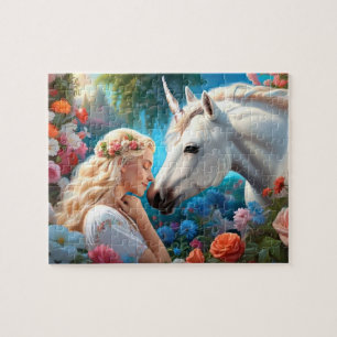 Die Liebe einer Prinzessin für ihr Einhorn Puzzle