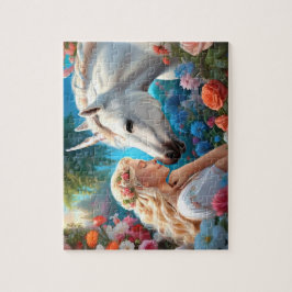 Die Liebe einer Prinzessin für ihr Einhorn Puzzle
