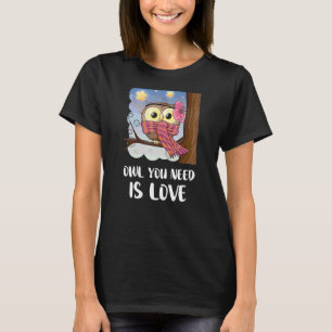 Die Liebe Forest Bird Wildlife Owl Art T-Shirt