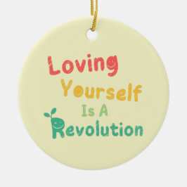 Die Liebe für sich ist eine Revolution [FunCan] T  Keramik Ornament