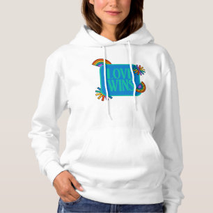 Die Liebe gewinnt. Gay Regenbogen lgbtq Hoodie