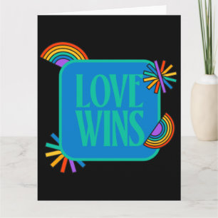 Die Liebe gewinnt. Gay Regenbogen lgbtq Karte