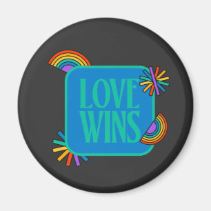 Die Liebe gewinnt. Gay Regenbogen lgbtq Magnet
