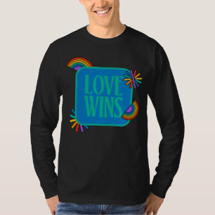 Die Liebe gewinnt. Gay Regenbogen lgbtq T-Shirt