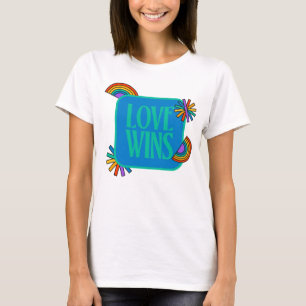 Die Liebe gewinnt. Gay Regenbogen lgbtq T-Shirt