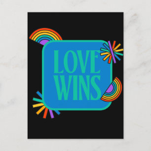Die Liebe gewinnt. Gay Regenbogen Lgg Postkarte