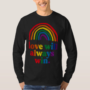 Die Liebe gewinnt immer das Rainbow Kid Child Lgbt T-Shirt