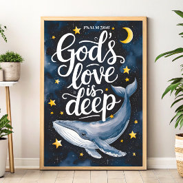Die Liebe Gottes ist der Ausdruck "Deep Christlich Poster