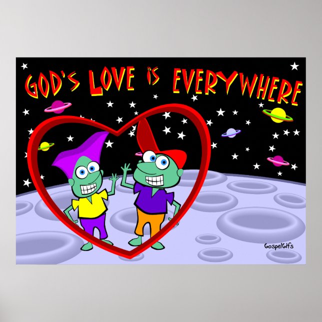 Die Liebe Gottes ist überall Poster (Vorne)
