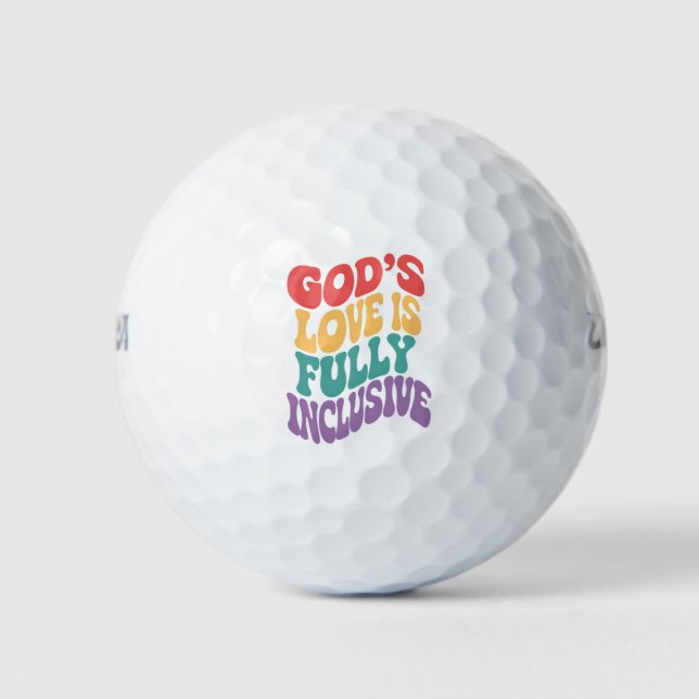 Die Liebe Gottes ist vollständig inklusiv Christli Golfball (Vorderseite)