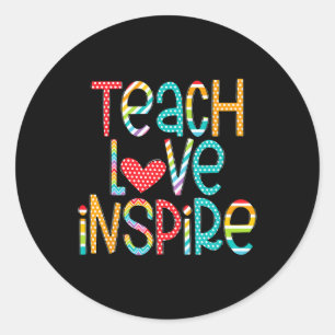Die Liebe Inspirierte am ersten Tag an die Schule Runder Aufkleber