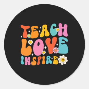 Die Liebe Inspirierte die Schule vom ersten Tag an Runder Aufkleber