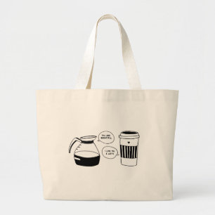 Die Liebe Kaffee Latte Valentines Jumbo Stoffbeutel