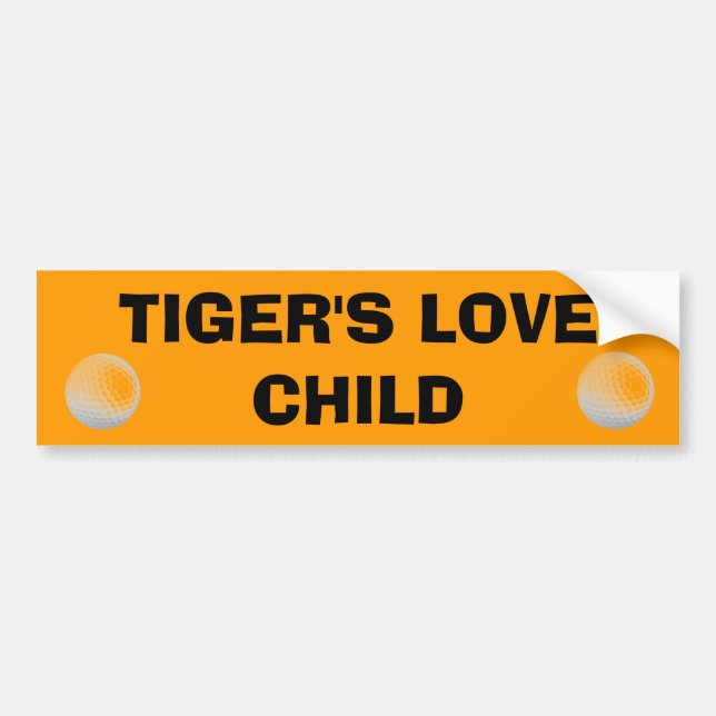 Die Liebe-Kind des Tigers - Golf-Wagen Autoaufkleber (Vorne)