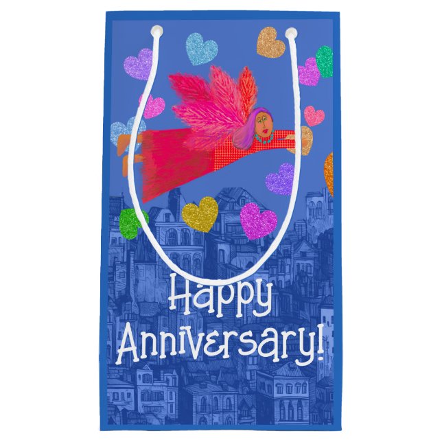 Die Liebe liegt im Luftangel und im Herzen Kleine Geschenktüte (Vorderseite)