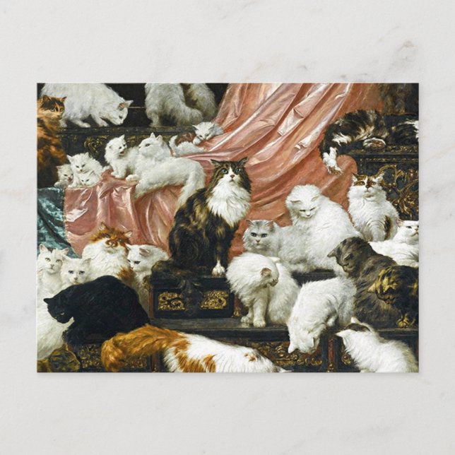 Die Liebe meiner Ehefrau von Carl Kahler Cat Postkarte (Vorderseite)