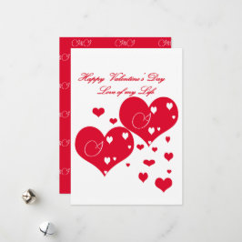 Die Liebe meines Lebens in Rot und Weiß Feiertagskarte