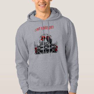Die Liebe stirbt nie – Gothic Skelett-Paar für imm Hoodie