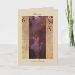 Die Liebe Valentine Card von Gustav Klimt 1895 Feiertagskarte