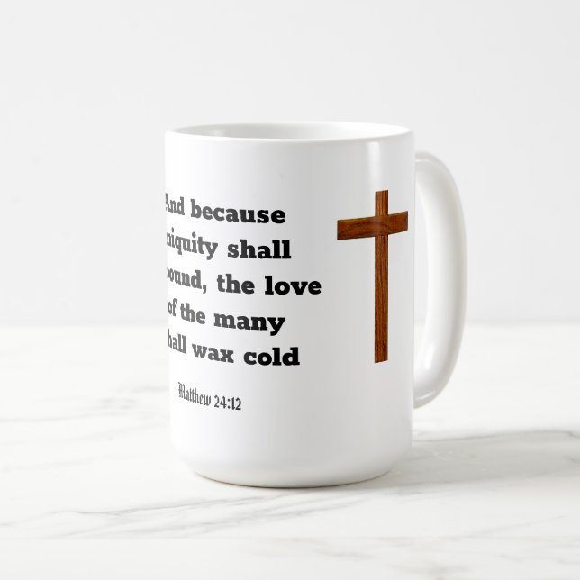 DIE LIEBE VIELER WIRD ERKALTEN  KAFFEETASSE (VorderseiteRechts)