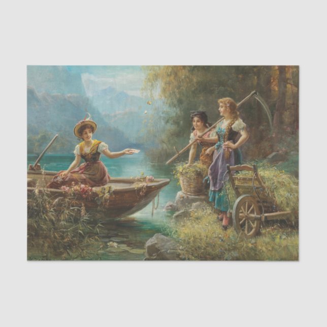 Die Liebe von Hans Zatzka Seidenpapier (Vorderseite)
