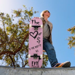 Die Liebe zum Bösen Pink Doodle  Skateboard