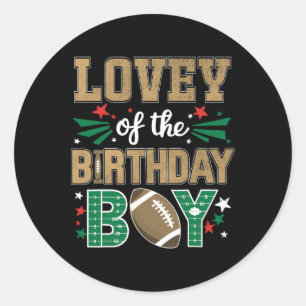 Die Liebe zum Geburtstag des Boy Football Matching Runder Aufkleber