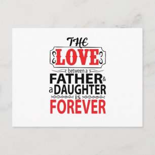 Die Liebe zwischen einem Vater und einer Tochter Postkarte