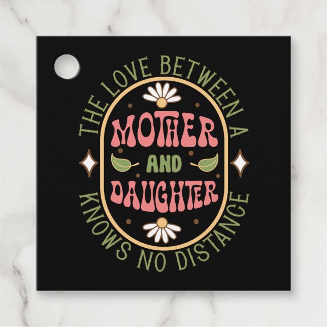 Die Liebe zwischen Mutter und Tochter Geschenkanhänger (Vorderseite)