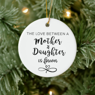 Die Liebe zwischen Mutter und Tochter Keramik Ornament