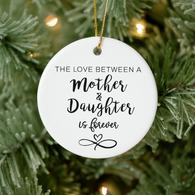 Die Liebe zwischen Mutter und Tochter Keramik Ornament (Baum)