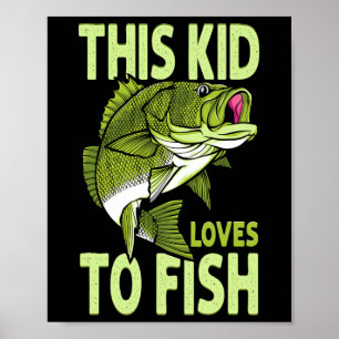 Die Lieben, die das Kind beim Fischfang hat Poster
