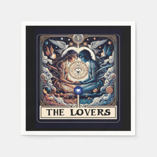DIE LIEBENDE Tarot Himmelsmann und Seelengefährtin Serviette